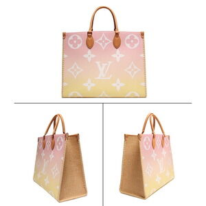 Louis Vuitton raffia bag tote the Monogram canvas Giant Go On